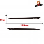 Car Stickers Car Accessories Racing Sport Car Side Stripes Side Skirts Graphics for Honda Civic